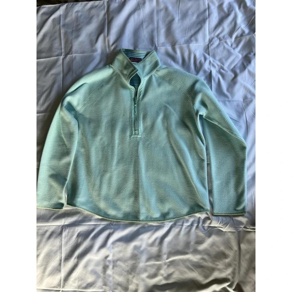 Vineyard Vines Sweater Mens Large Fleece Quarter‎ Zip Pullover Outdoors